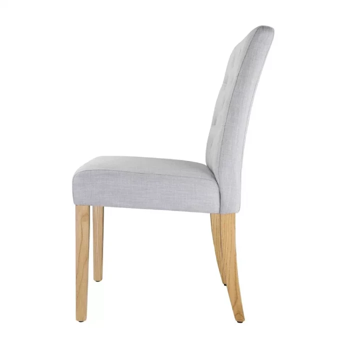 Bolero Chiswick Button Dining Chairs French Grey (Pack of 2) - Image 5
