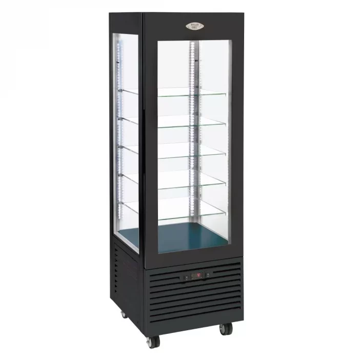 Roller Grill Display Fridge with Fixed Shelves Black - Image 1