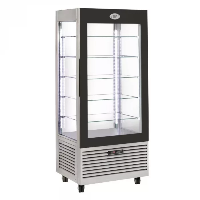 Roller Grill Display Fridge with Fixed Shelves Stainless Steel - Image 1