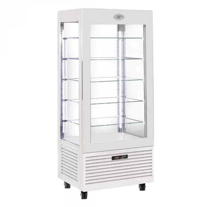 Roller Grill Display Fridge with Fixed Shelves White - Image 1