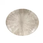 Churchill Studio Prints Stone Coupe Oval Plates Agate Grey 270mm (Pack of 12)