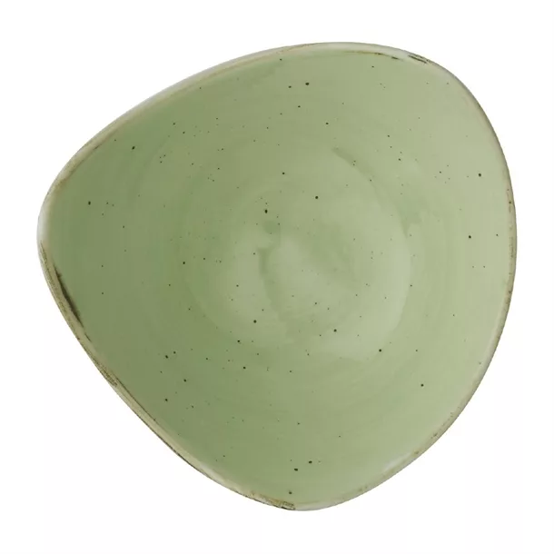 dx014_new23.jpg Churhill Stonecast Sage Green Triangle Bowl 185mm (Pack of 12) - Image 1