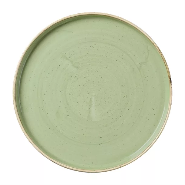 dx016_new23.jpg Churchill Stonecast Sage Green Walled Plate 260mm (Pack of 6) - Image 1