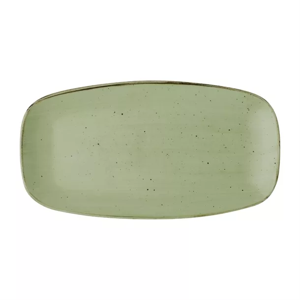 dx019_new23.jpg Churchill Stonecast Sage Green Chefs' Oblong Plate 355mm (Pack of 6) - Image 1