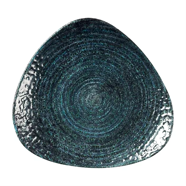 dx091_new23tif.jpg Churchill Homespun Chroma Blue Triangle Plate 192mm (Pack of 12) - Image 1