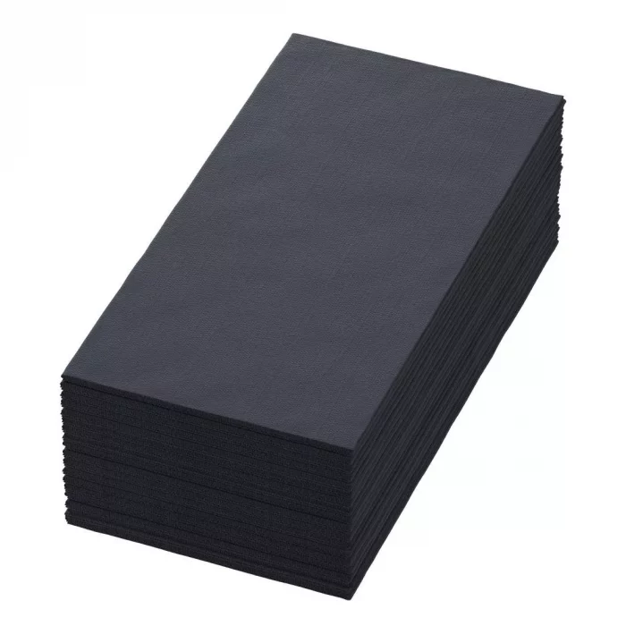 Duni Tissue Dinner Napkin Black 40x40cm (Pack of 1250) - Image 1