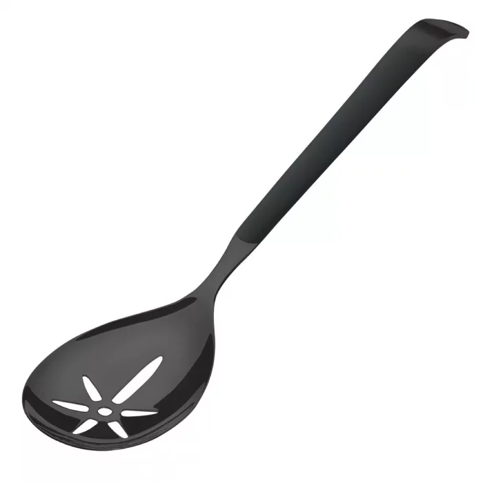 Amefa Buffet Slotted Serving Spoon Black (Pack of 6) - Image 1