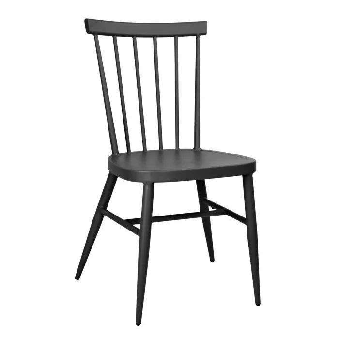 Bolero Windsor Aluminium Black Chairs (Pack of 4) - Image 1