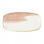 Churchill Studio Prints Homespun Accents Coral Chefs' Oblong Plate No. 4 (355 x 189mm) (Pack of 6)