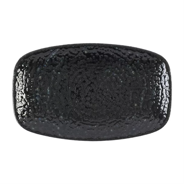 dx829_npi23.jpg Churchill Studio Prints Homespun Chroma Carbon Chefs' Oblong Plate No. 1 (200 x 121mm)(Pack of 12) - Image 1