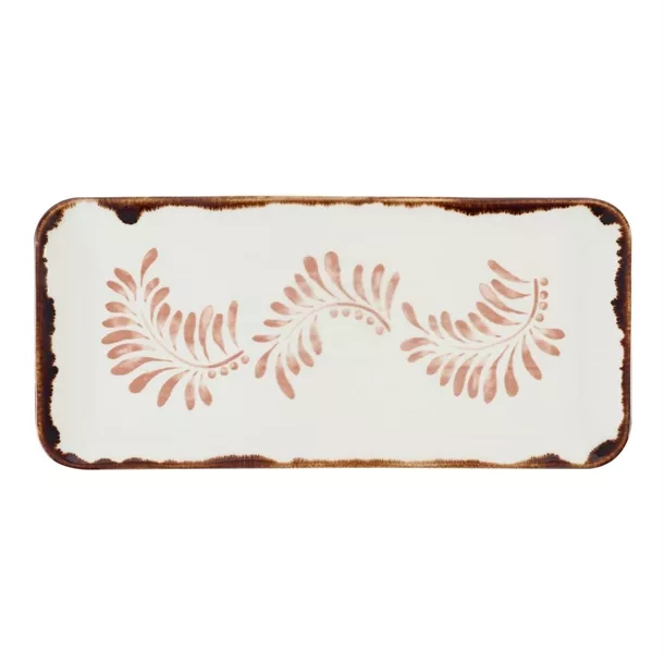 dx881_npi23.jpg Dudson Harvest Mediterranean Terracotta Rectangular Plate 346 x 156mm (Pack of 6) - Image 1