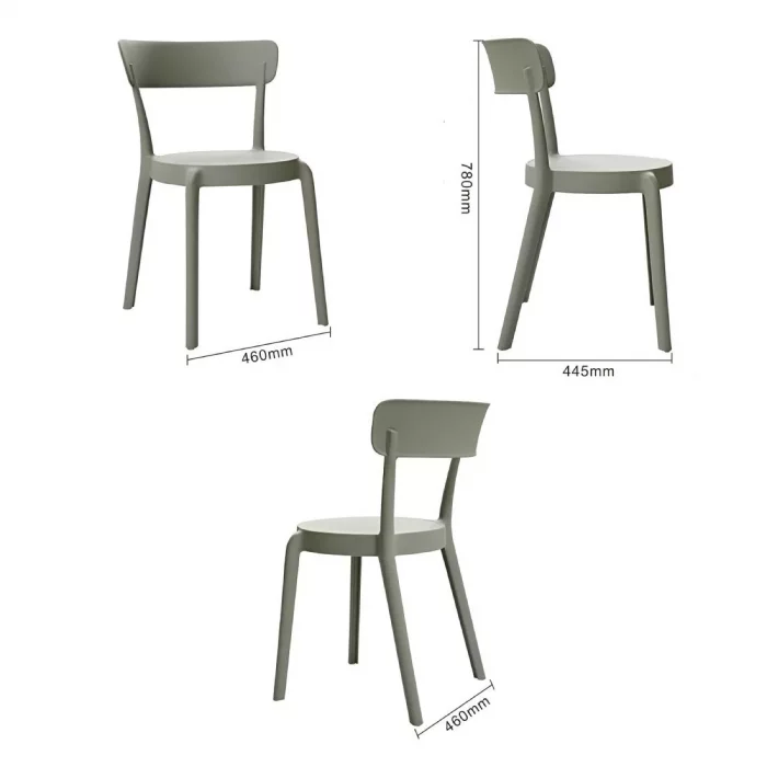 Bolero Mila Café Chairs Moss Grey (Pack of 2) - Image 5