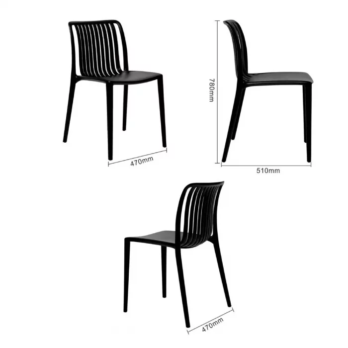 Bolero Verona Café Chairs Black (Pack of 2) - Image 5