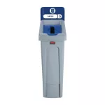 Rubbermaid Slim Jim Paper Recycling Station Blue 87Ltr - Image 2