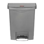 Rubbermaid Slim Jim Step On Front Step Pedal Bin Grey 30Ltr - Image 2