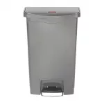 Rubbermaid Slim Jim Step On Front Step Pedal Bin Grey 50Ltr - Image 2