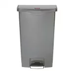 Rubbermaid Slim Jim Step On Front Step Pedal Bin Grey 68Ltr - Image 2