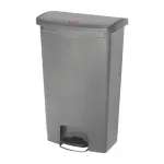Rubbermaid Slim Jim Step On Front Step Pedal Bin Grey 68Ltr