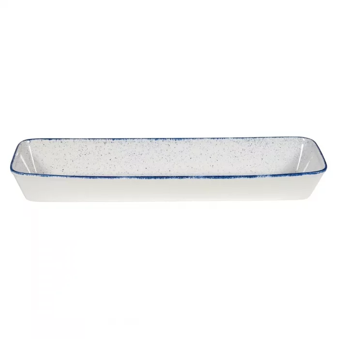 Churchill Stonecast Hints Rectangular Baking Dishes Indigo Blue 160 x 530mm - Image 2