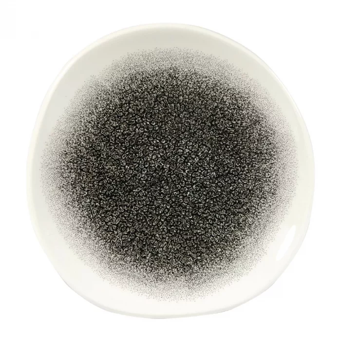 Churchill Studio Prints Raku Round Trace Plates Quartz Black 186mm (Pack of 12) - Image 1
