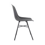 Bolero Arlo Side Chairs with Metal Frame Charcoal (Pack of 2) - Image 3
