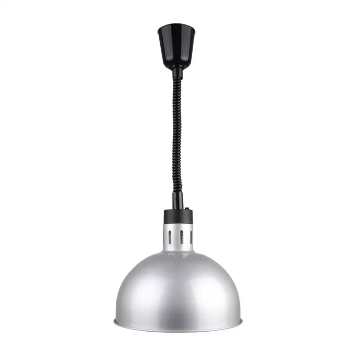 Buffalo Retractable Dome Heat Lamp Silver 2.5kW - Image 1