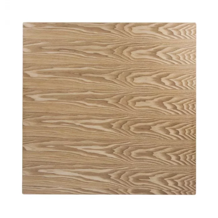 Bolero Pre-drilled Square Table Top Natural Ash Veneer 700mm - Image 1