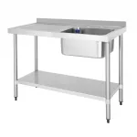 Vogue Single Sink Left Hand Drainer 1200mm