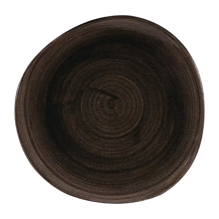 Churchill Stonecast Patina Round Trace Plates Iron Black 286mm (Pack of 12) - Image 1