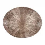 Churchill Stone Zircon Brown Orbit Oval Coupe Plates 270mm (Pack of 12)
