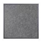 Bolero Black Brushed Mix Outdoor Tempered Glass Table Top Square Grey Trim 700mm - Image 2