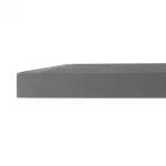 Bolero Black Brushed Mix Outdoor Tempered Glass Table Top Square Grey Trim 700mm - Image 4