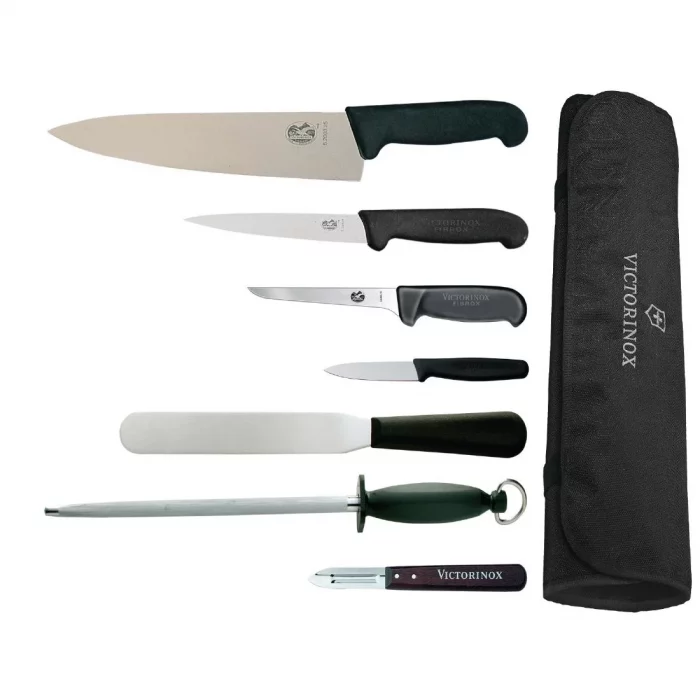 Victorinox 25cm Chefs Knife with Hygiplas and Vogue Knife Set - Image 1