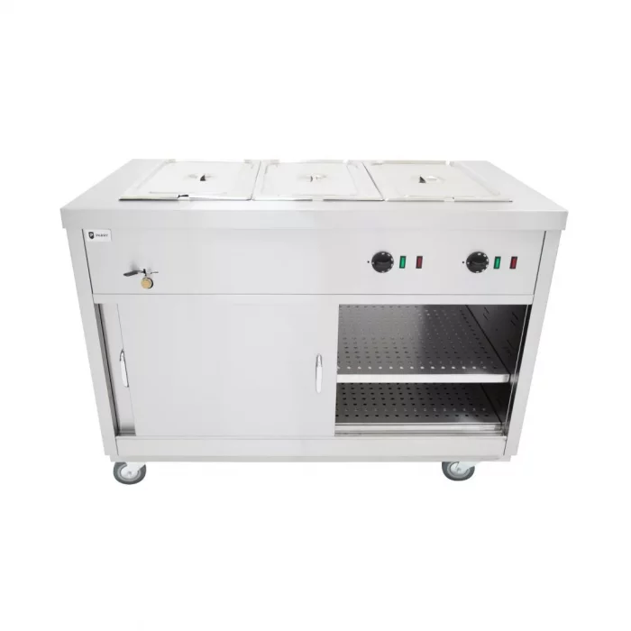 Parry Mobile Hot Cupboard with Bain Marie Top HOT12BM - Image 6