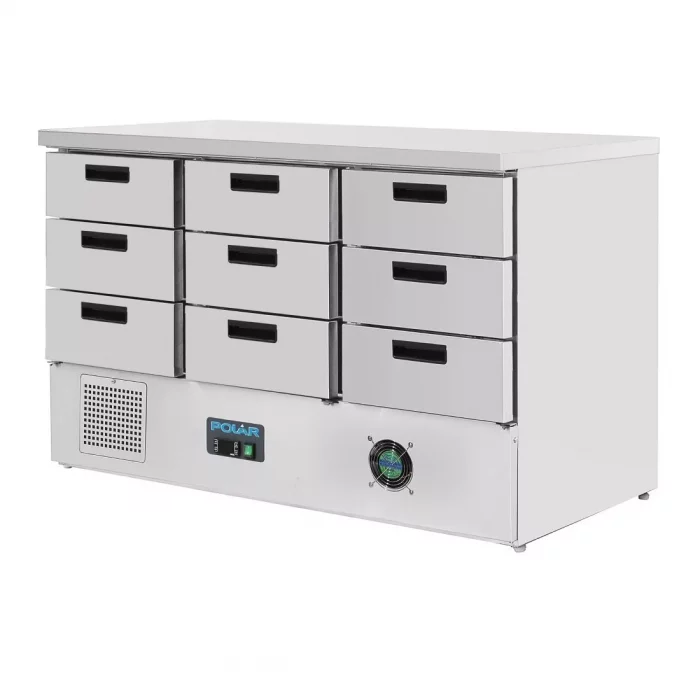 Polar G-Series Refrigerated Counter Fridge with 9 Drawers 368Ltr - Image 1