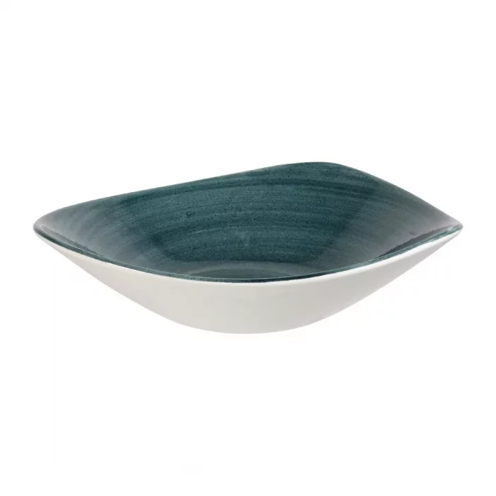 Churchill Stonecast Patina Triangular Bowls Rustic Teal 21oz 235mm (Pack of 12) - Image 4