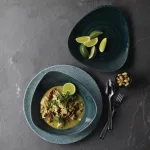 Churchill Stonecast Patina Triangular Bowls Rustic Teal 21oz 235mm (Pack of 12) - Image 7
