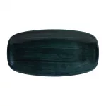 Churchill Stonecast Patina Oblong Chef Plates Rustic Teal 298 x 153mm (Pack of 12)