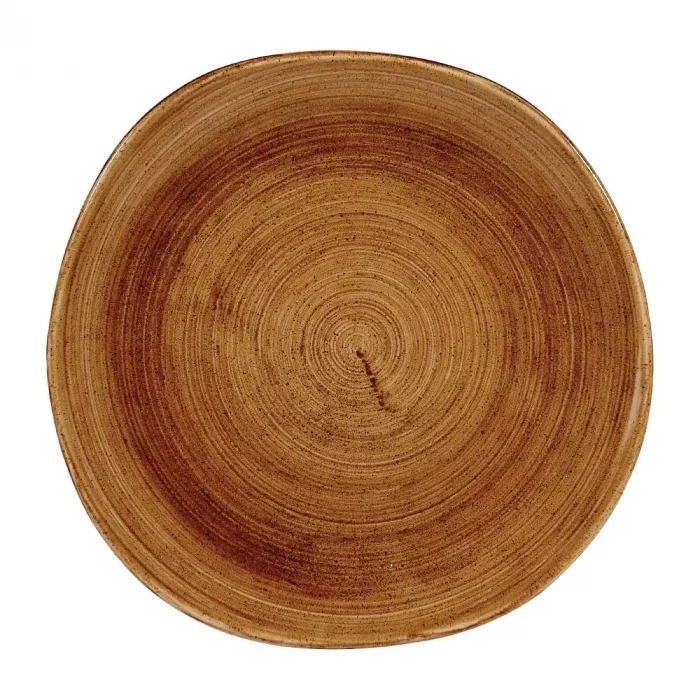 Churchill Stonecast Patina Organic Round Plates Vintage Copper 264mm (Pack of 12) - Image 1