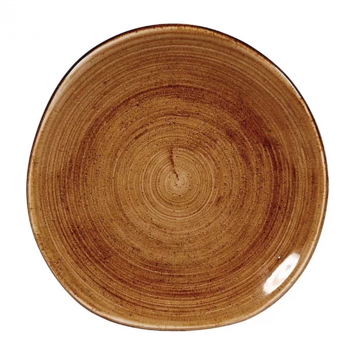 Churchill Stonecast Patina Organic Round Plates Vintage Copper 186mm (Pack of 12) - Image 1