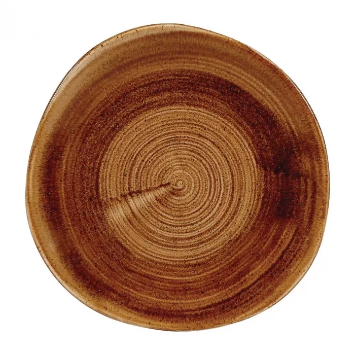 Churchill Stonecast Patina Organic Round Plates Vintage Copper 210mm (Pack of 12) - Image 1