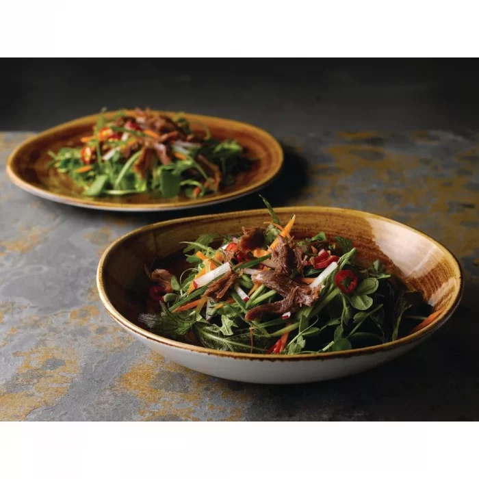 Churchill Stonecast Patina Organic Round Plates Vintage Copper 286mm (Pack of 12) - Image 5