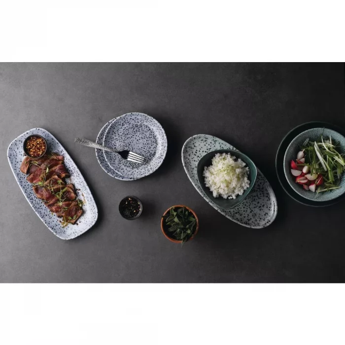 Churchill Mineral Oval Chefs Plate Green 299x150mm (Pack of 12) - Image 7