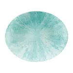 Churchill Stone Oval Coupe Plates Aquamarine 317 x 255mm (Pack of 12)