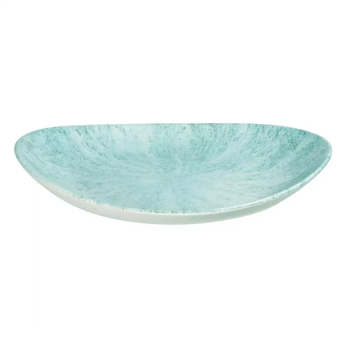 Churchill Stone Oval Coupe Plates Aquamarine 270 x 229mm (Pack of 12) - Image 1
