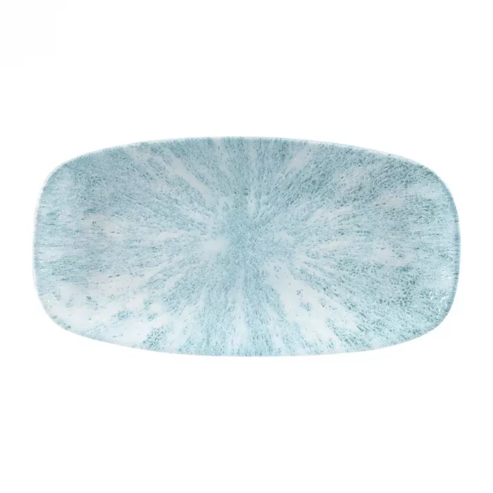 Churchill Stone Oblong Chef Plates Aquamarine 153 x 298mm (Pack of 12) - Image 1