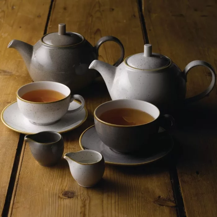 Churchill Stonecast Round Cappuccino Cup Peppercorn Grey 12oz - Image 2
