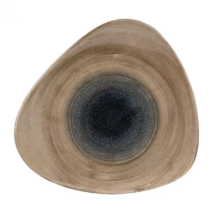 Churchill Stonecast Aqueous Triangular Plates Bayou Taupe 265mm (Pack of 12) - Image 1