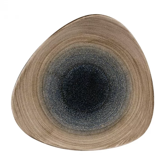 Churchill Stonecast Aqueous Triangular Plates Bayou Taupe 229mm (Pack of 12) - Image 1