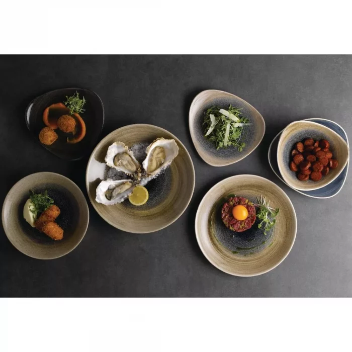 Churchill Stonecast Aqueous Deep Coupe Plates Bayou Taupe 255mm (Pack of 12) - Image 9